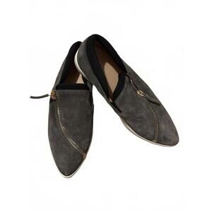 NWOT Furla Suede Slip-On Shoes with Zipper